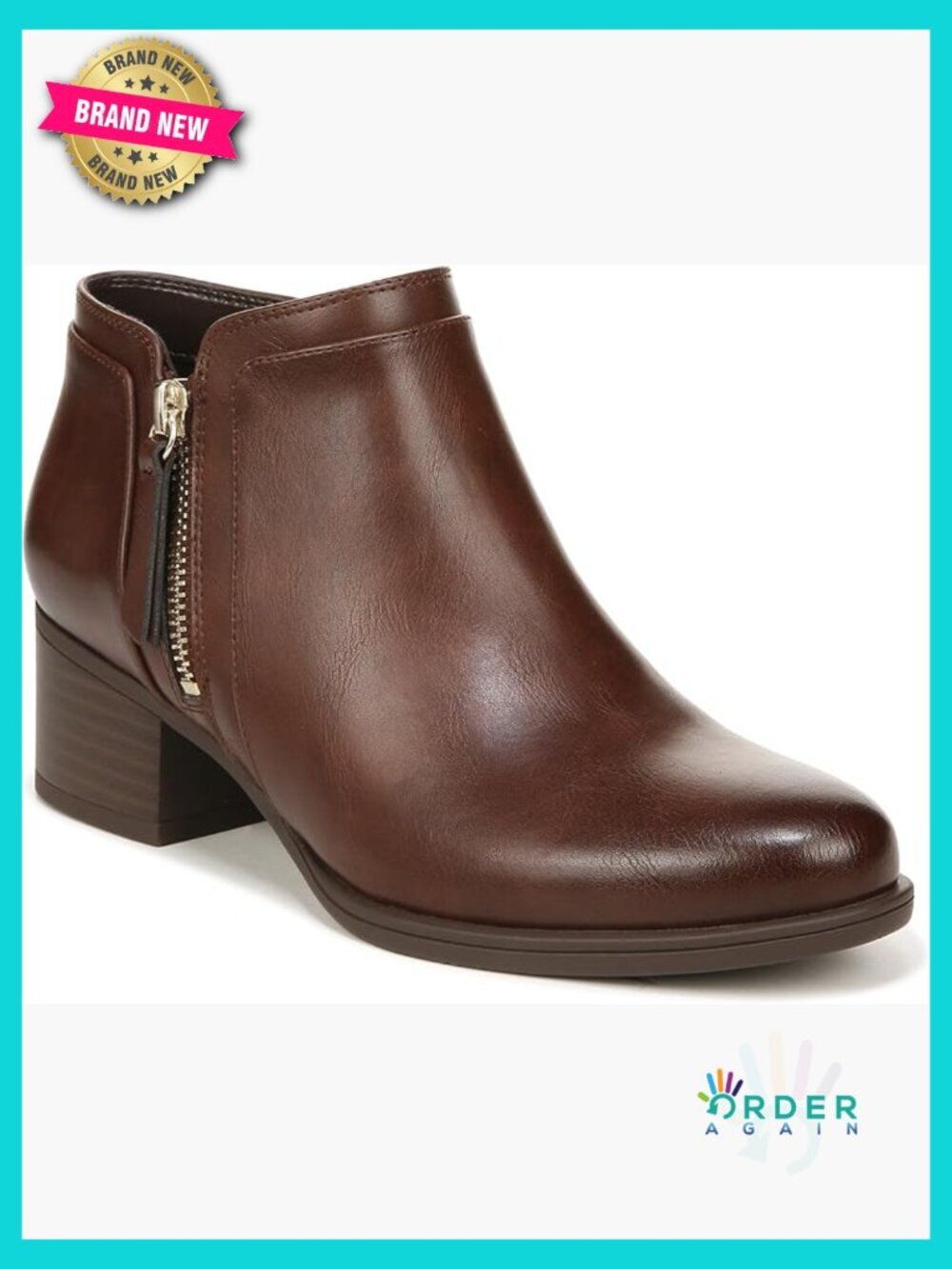 Classic Ankle Booties Block Heel Side Zip Elastic Comfortable Boots
